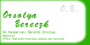 orsolya bereczk business card